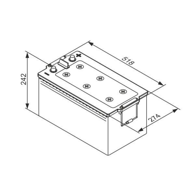 Аккумулятор Bosch TE EFB 240Ah EN1200A L+