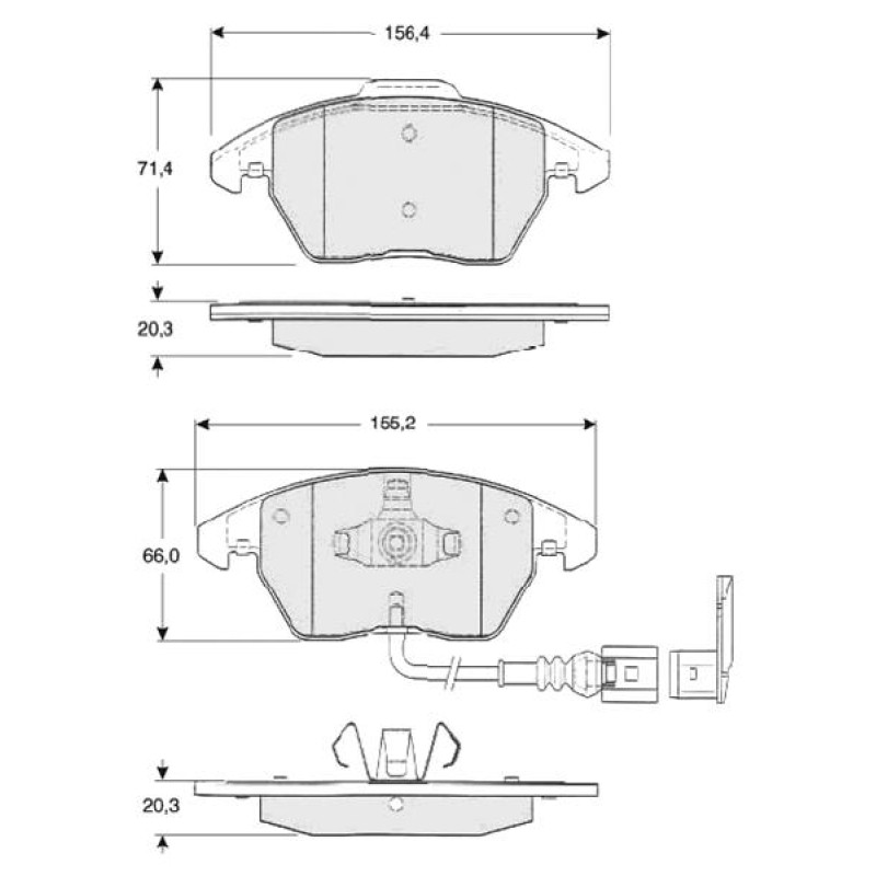 Тормозные колодки PASSAT B6 STARLINE BD S833P