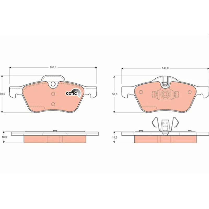 Гальмівні колодки TRW