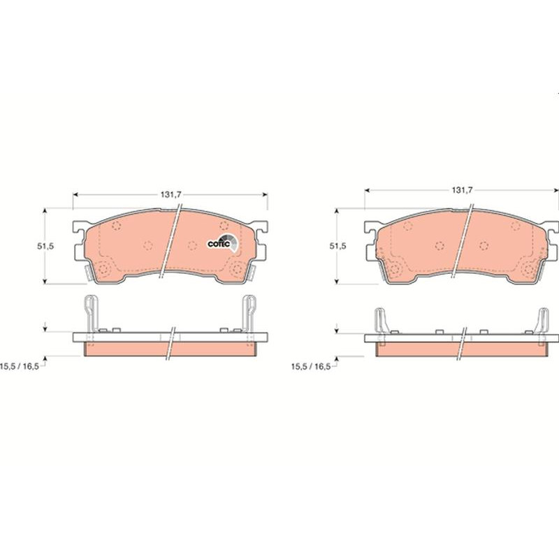 Тормозные колодки TRW