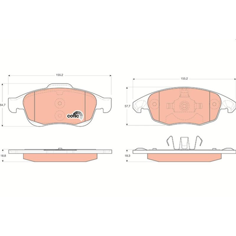 Тормозные колодки TRW