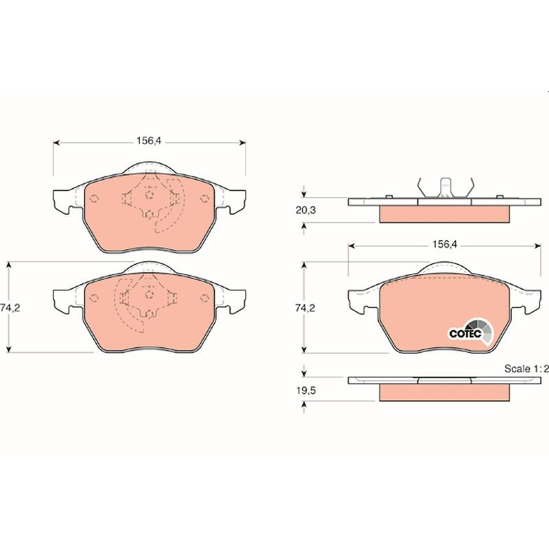 Гальмівні колодки TRW