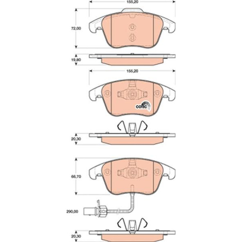 Гальмівні колодки TRW