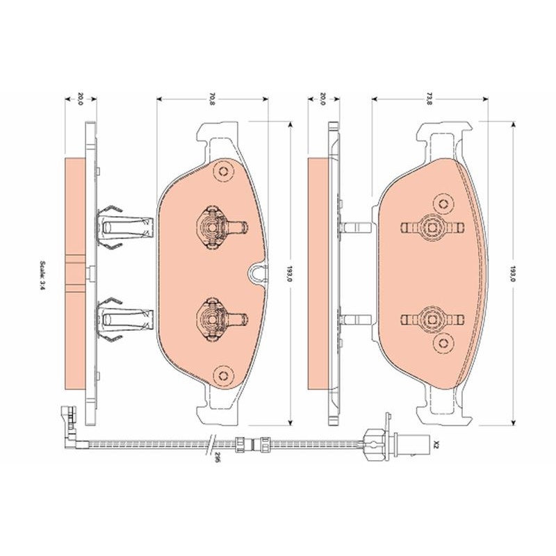 Гальмівні колодки TRW