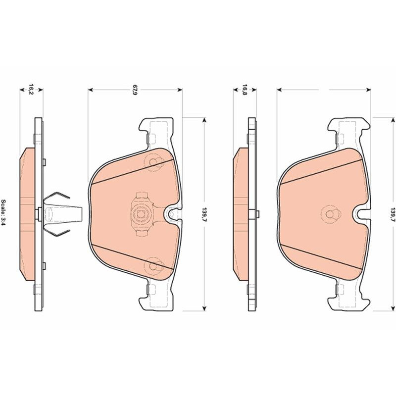 Тормозные колодки TRW