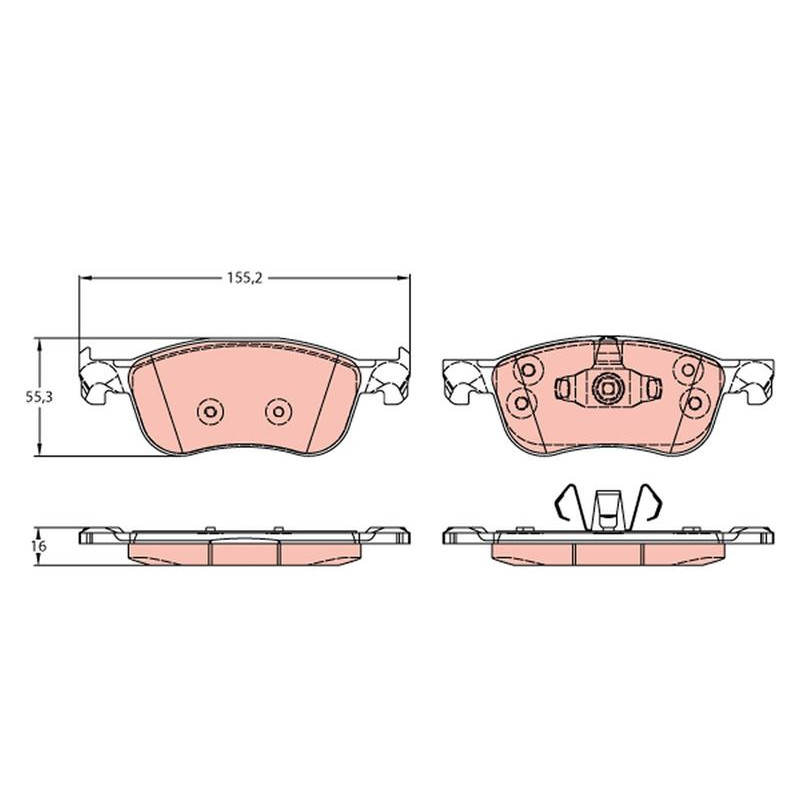 Гальмівні колодки TRW