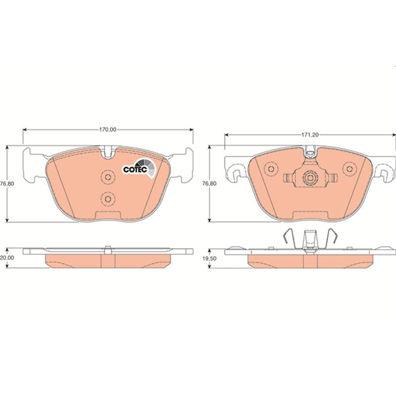 Гальмівні колодки TRW