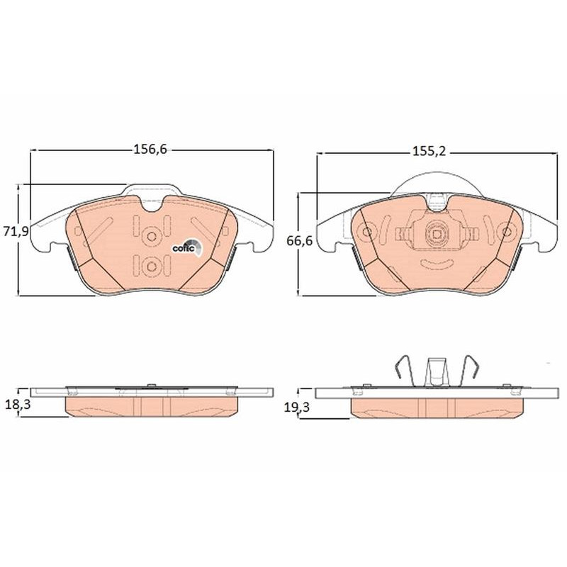 Гальмівні колодки TRW