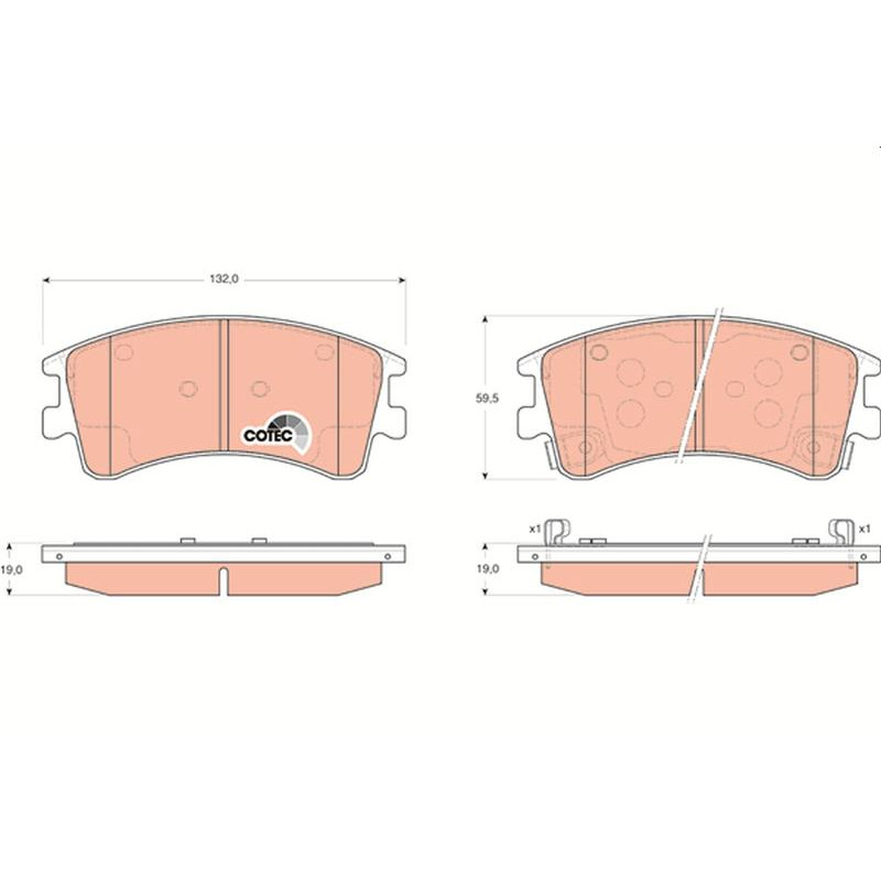 Гальмівні колодки TRW