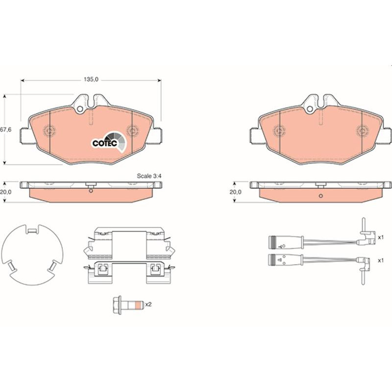 Тормозные колодки TRW