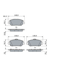 Комплект тормозных колодок BOSCH