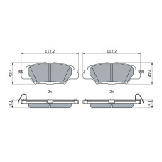 Комплект тормозных колодок BOSCH