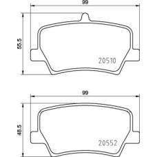 Комплект тормозных колодок Brembo P86 032